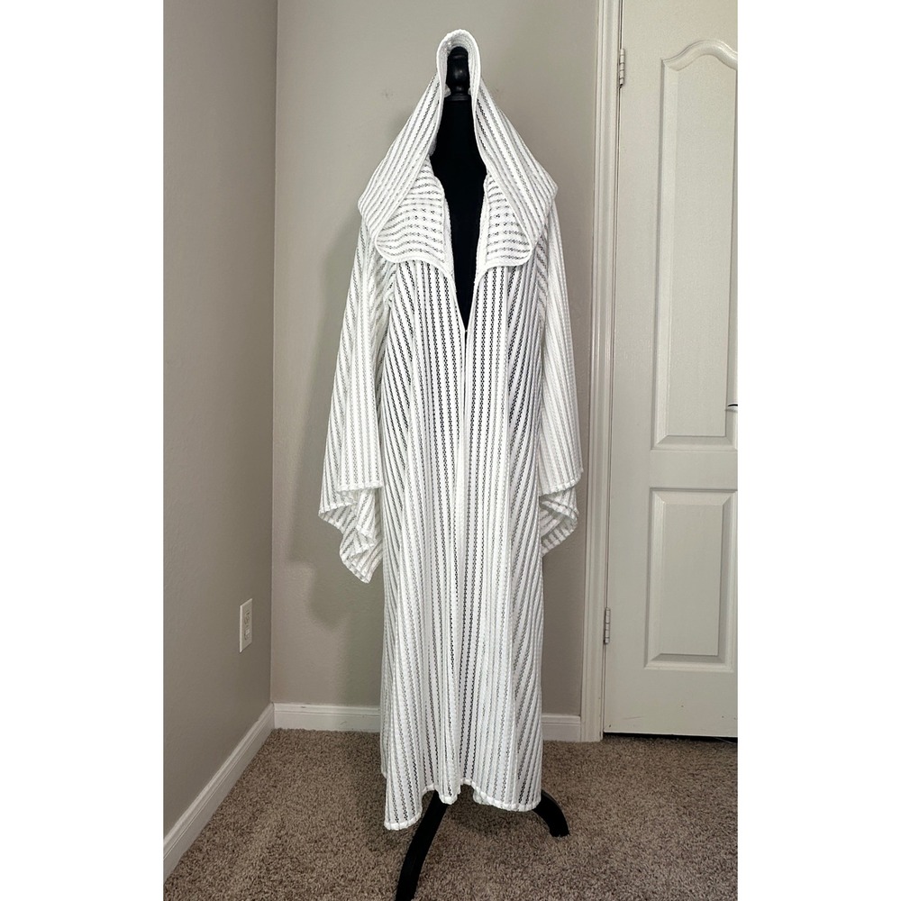 Yoshi Zen Intergalactic Druid Robe White Unisex Spiritual Beach Artisan Handmade - Picture 5 of 13